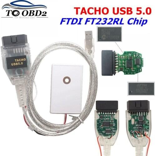 Professional for Vagtacho USB Version V 5.0 Green PCB Board With FTDI FT232RL Chip for VAG Tacho 5.0 For NEC MCU 24C32 or 24C64