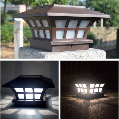 Solar Light Fence Light IP65 Outdoor Solar Lamp For Garden Decoration Gate Fence Wall Courtyard Cottage Solar Column Headlight