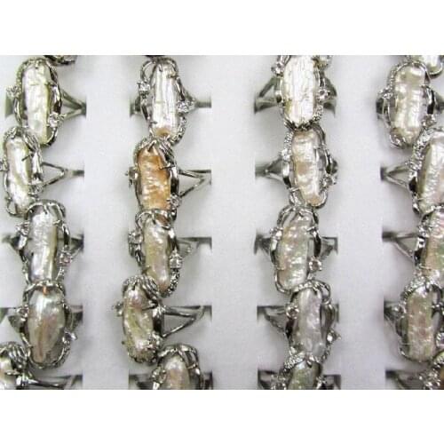 Unique Designed Charmful Freshwater Pearl Ring Finger Ring with Nice Quality Gorgeous Cool Fashion Jewelry Accessory, 100pcs/lot