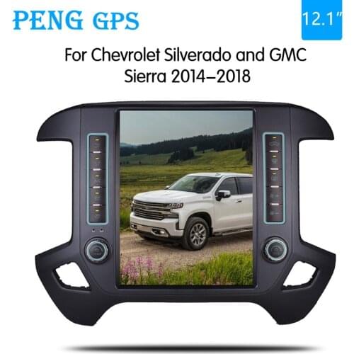 Android 8.1 Tesla style Vertical car radio GPS For Chevrolet Silverado and GMC Sierra 2014-2018 navigation player no car dvd