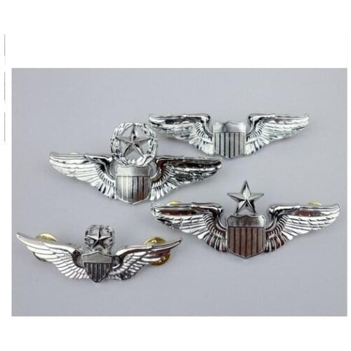 Four WWII US Army Pilot Wings Badge Insignia Pin Badge Outdoors Military armyshop2008
