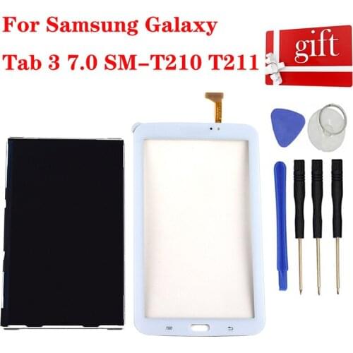 LCD For Samsung Galaxy Tab 3 7.0 SM- T210 T211 LCD Display Screen Panel Module T210 LCD Touch Screen Digitizer Sensor Glass