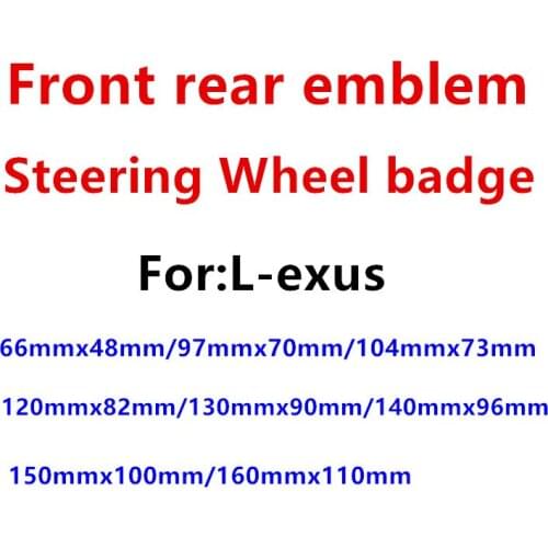 1pcs ABS chrome car front hood bonnet emblem rear Trunk badge Steering Wheel sticker car styling Auto Accessories