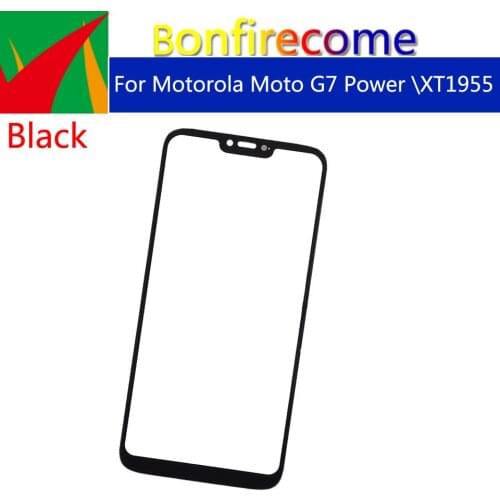 10pcs\lot Touchscreen For Motorola Moto G7 Power XT1955 Touch Screen Front Panel Glass Lens LCD Outer Glass 6.2"
