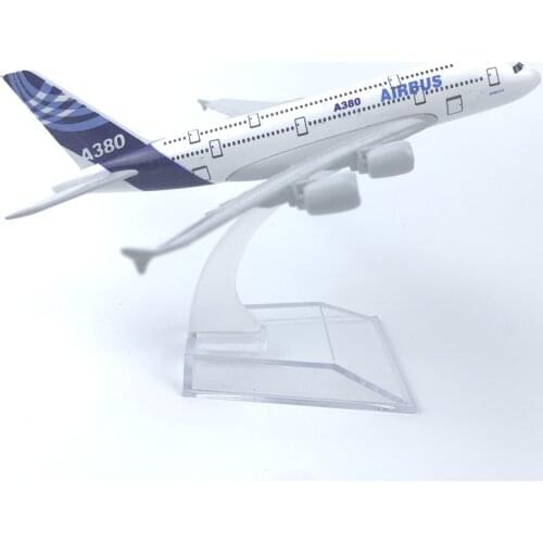 16Cm Alloy Airplane Model Original Aircraft Airbus 380 Office Decoration Car Collectible Charm Gift