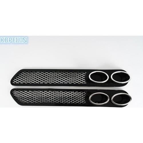 2PC Chrome Exhaust Tail Pipes Rear Fender Exterior Decorative Sticker for Chrysler 300c 300 sebring pt cruiser town Car Styling