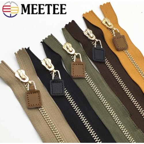 2Pcs 18cm 20cm 35cm 5# Metal Zipper for Bag Pants Skirts Close-end Zippers DIY Sewing Garment Jacket Coat Zips Crafts Tools