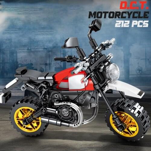 212 PCS Motorcycle Building Blocks high-Tech City Moto Racing Motorbike Model Assembled Vehicles Bricks Toys Gifts For Children