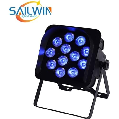 Sailwin New APP Mobile 12*18W 6in1 RGBAW UV Battery Powered Wireless With IRC Remote Control And Wide Range Effects 15 Degree