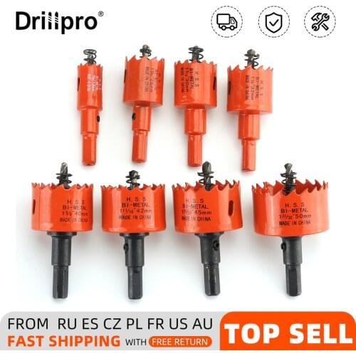 16-200mm HSS Bi-Metal Wood Hole Saw Cutter Tooth Cutter Drill Bit for Woodworking DIY Wood Cutter Drill Bit Set PVC Plastic