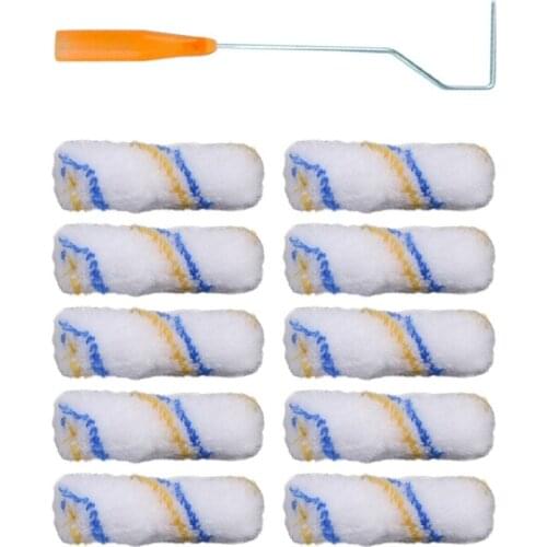 10 Pcs 4 Inches Paint Roller Covers Mini Paint Roller Edger Trim Roller