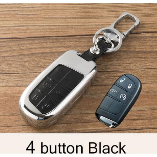 Zinc Alloy+Leather Car Key Remote Cover Case For Jeep Grand Cherokee SRT Renegade Wrangler JK Compass 2017 Patriot car styling