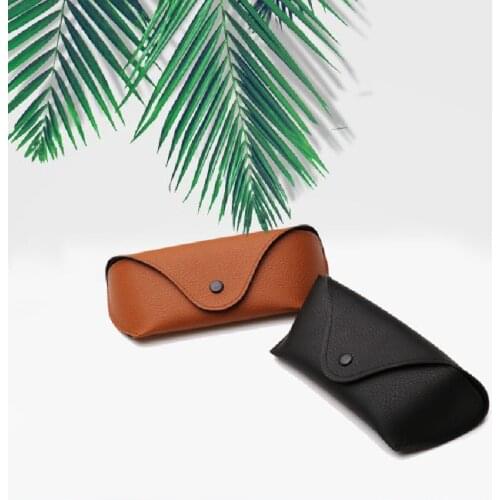 PU Leather Eyewear Cases Cover for Sunglasses Womens Eyeglasses Case Men Reading Glasses Box with Metal Buckle Eyewear Cases