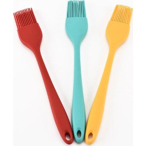 Eco-Friendly Silicone Basting Pastry Brush Oil Brushes For Cake Bread Butter Baking Tools Kitchen Safety BBQ Brush 28*4.5cm