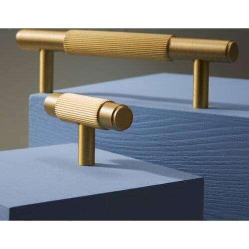 European Brass Solid Kitchen Cabinet Knob Drawer Wardrobe Door Handle Bookcase Furniture Pulls Household Hardware Accessories