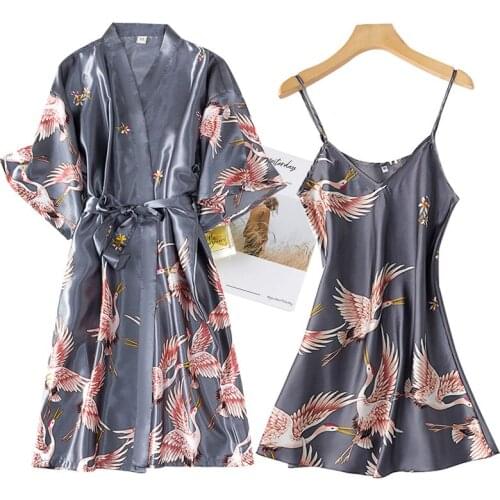 Women Rayon 2PCS Robe Set Bride Bridesmaid Wedding Robe Gown Lace Sexy Kimono Bathrobe Night Dress Casual Nightgown Sleepwear