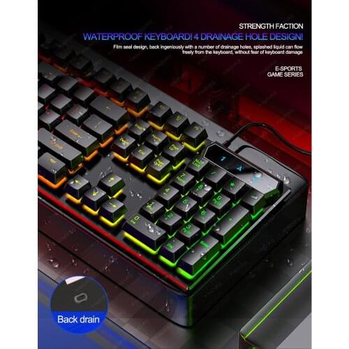 Gaming Keyboard Mechanical Feel Keyboard Luminous Gaming Computer Accessories for PC Laptop Computer Game Pro Keyboard