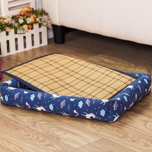 Pet Dog Cat Summer Mat House Bed Soft Breathable Pet Sleeping Mat Pets Dogs Animal Pad Top Quality cat beds for large cats
