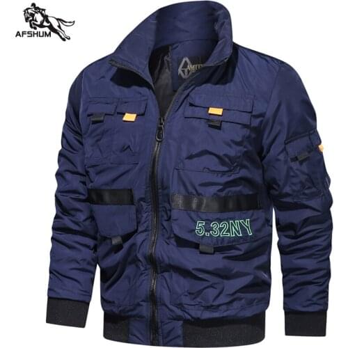Jacket Men Spring Autumn Windbreakers men Pilot Coat Solid color Mens Bomber Jackets Casual Windbreaker Jacket Mans Clothing 13