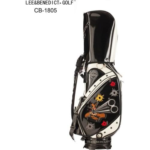 LB Golf Bag PU Douber-Sided Leather Standard Ball Package Golf Clubs Cart Bag With Rain Cover Colorful LEE&B For Man