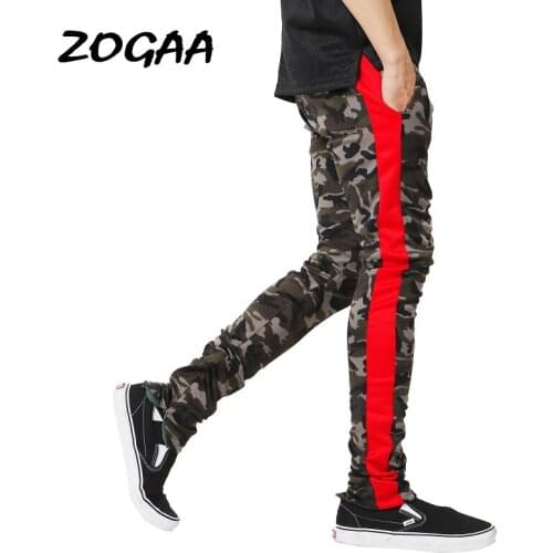 ZOGAA Pants Men Winter Hot Sale Mens Slim Sweatpants Camouflage Printed Casual Trousers Patchwork Oversized Chic All-match New