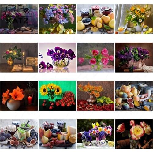 Flower Still Life Diamond Painting Cross Stitch Decoration Diy Handmade Modern Daisy Rose Picture Diamond Embroidery Home Decor