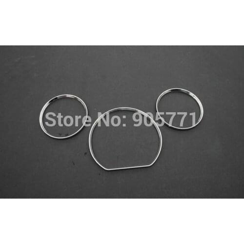 High Quality Chrome Dashboard Gauge Ring Bezel Dial Ring Set for Mercedes Benz W210 00-02 Free Shipping