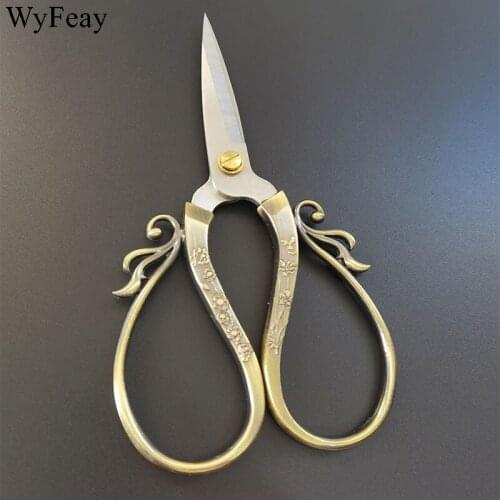 Profession Stainless Steel Cutting Needlework Scissors Vintage Retro Sewing Scissors Durable Embroidery Tailor Scissors Shears