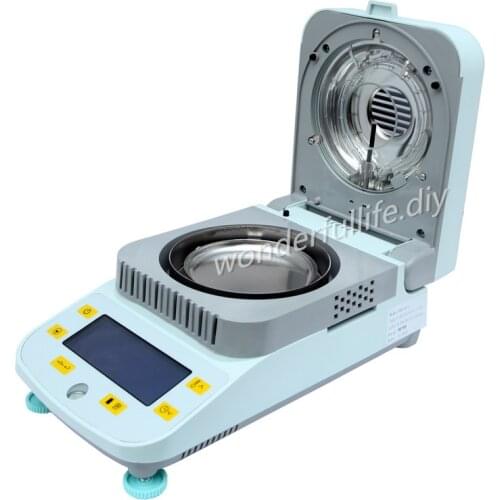 Professional Material Halogen Moisture Analyzer 100g/0.01g moisture tester meter for PC Plastic PE grain Chemicals