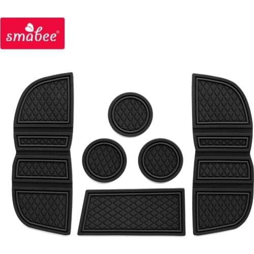 Smabee Anti-Slip Gate Slot Pad for Smart 453 fortwo W453 Rubber Cup Holders Accessories Coaster Non-slip mats White Luminous