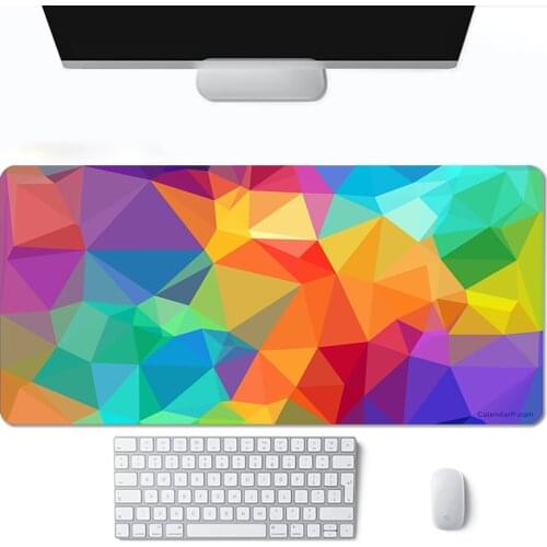 Geometric Anti-slip Mousepad XXL Carpet Style Rubber Durable Gaming Keyboard Mouse Pad Computer Tablet Mat Computer Accessories
