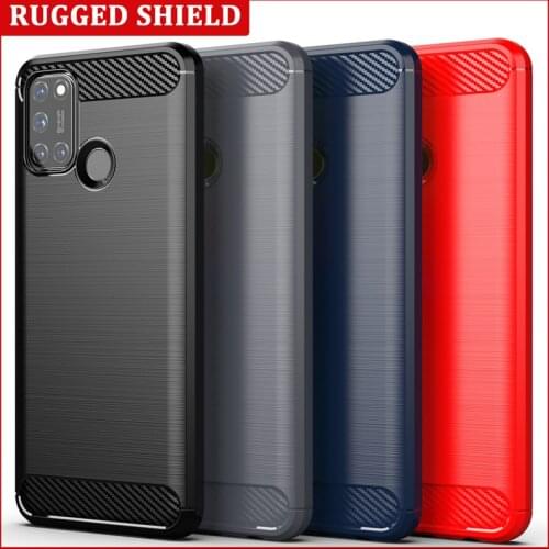 For OPPO Realme 7i 7 6 Pro C17 C11 Global Carbon Fiber Cover Phone Bumper Case Full Protection Shockproof Anti Drop Shell
