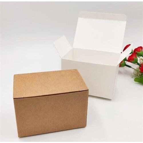 30pcs kraft paper rectangle box Little white soap packing/package box brown candy gift jewelry/Accessories packaging box 9x6x6cm