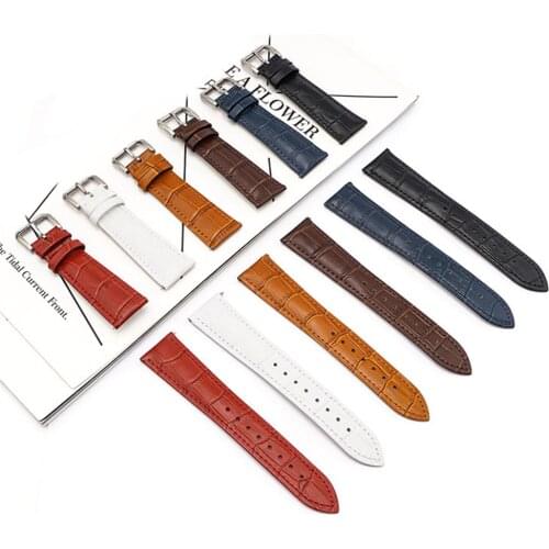 12 13 14 15 16 17 18 19 21 20mm 22mm 24mm Genuine Leather Watch Strap Men Women Universal Wrist Band Bracelet Accessories for DW
