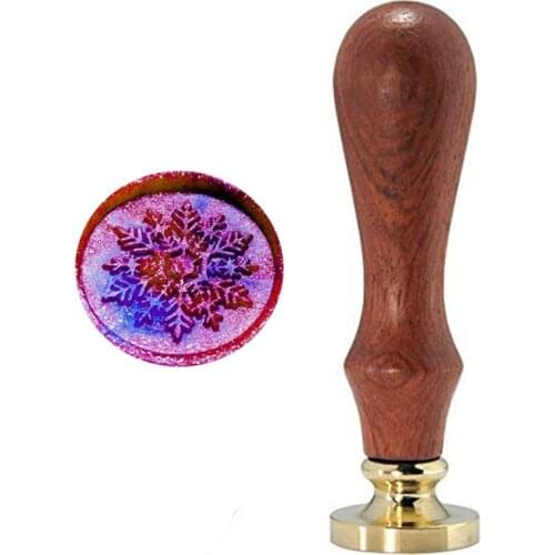 Christmas Snowflake Wax Sealing Stamp Classic Old-Fashioned Antique Alphabet Initial Letter Creative Romantic Seal Stamp Copper