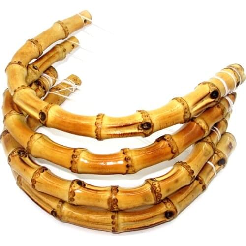 1PC Nature Bamboo Bag Handle for Handcrafted Handbag D Shape DIY Handles For Bags Vintage Women Bag Handles Bag Accessories