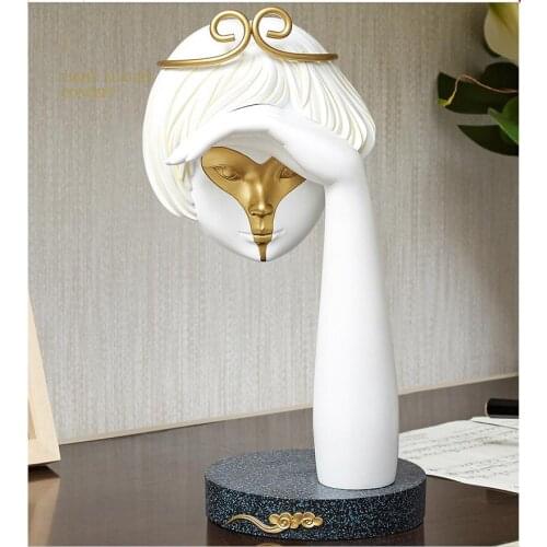 MODERN CHARACTER FIRE EYES GOLD EYE RESIN ORNAMENTS ART HOME LIVINGROOM ACCESSORIES CRAFTS OFFICE BOOKSHELF DESKTOP DECORATION