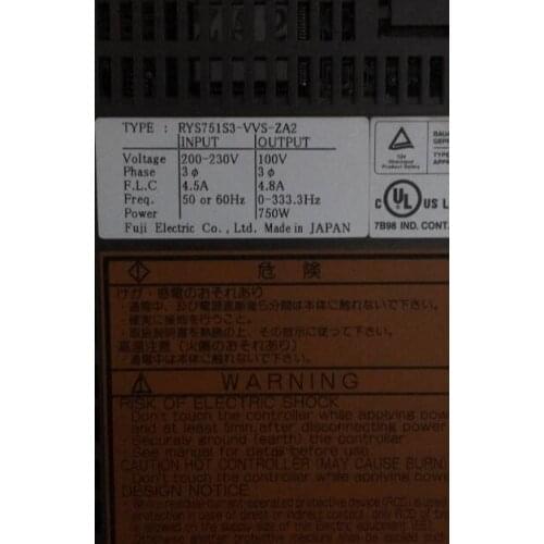 Servo pack RYS751S3-VVS-ZA2 , Used one , 90% appearance new , 3 months warranty