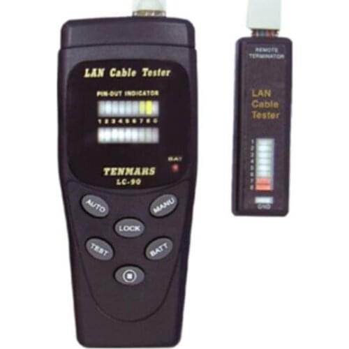 TENMARS LC-90 Lan Cable Tester Use For Verify Cable Continuity,Opens,Shorts and Miss-wired.Detected Defective Wire Warning