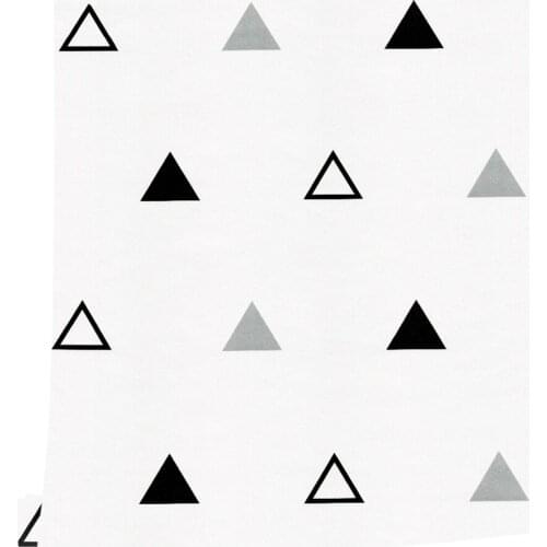 Vinyl wallpaper Kids Room Home Decorative Bedroom Living Room Walls Art Stickers Triangles Wall Pattern Outline Paper Apartment