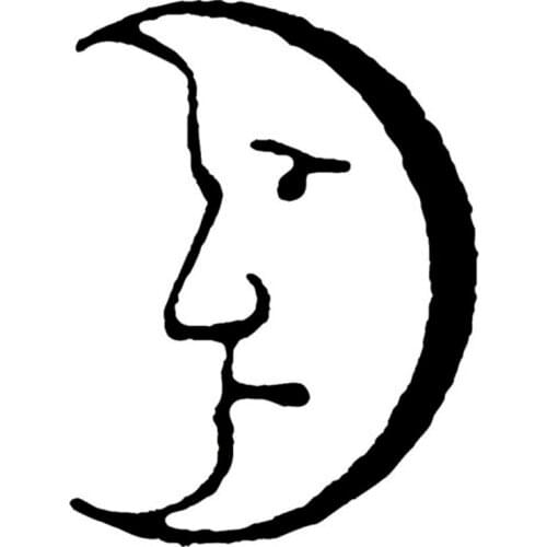 Cartoon Moon Vinyl Car-Styling Stickers Decals Car Accessories Motorcycle sticker