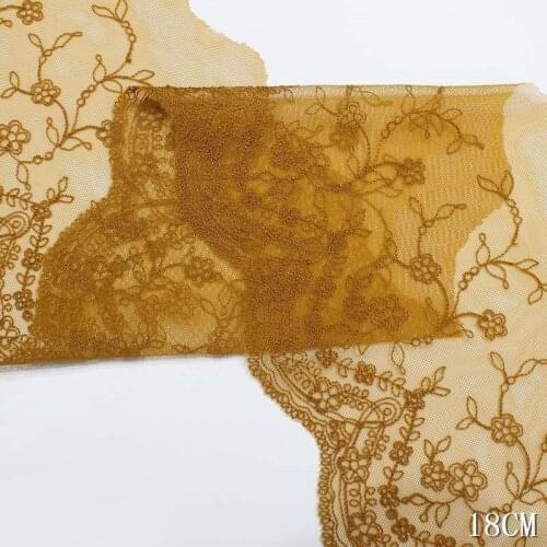 45Yards Embroidered Tulle Lace Trim DIY Sewing Accessories Emboriery Mesh Lace Fabric For Clothing Crafts Needle Work 18cm Wide