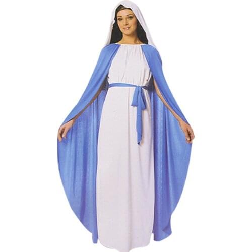 Adults Roman Greek Costume Jesus and Virgin Mary Costume Stage Performance Clothing Halloween Party Supplies