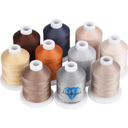 10 Neutral Colors 800 Yards Snap Spool Cotton Quilting Thread for Hand/ Machine Embroidery Sewing Quilting Piecing Applique etc