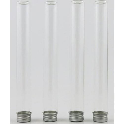 360 x 45ml Travel Refillable Empty Transparent Glass Essential Oil Vials With Aluminium Cap 45cc Essence Containers