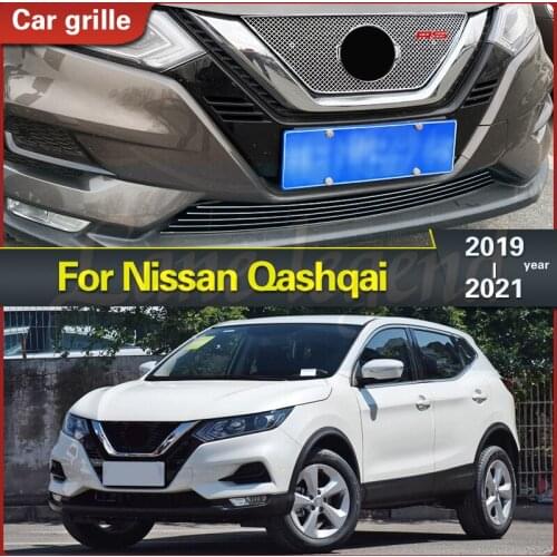 Car Front Racing Facelift Grill Upper Bumper Grille Cover Honeycomb Mesh Body kit Fit For Nissan Qashqai 2019 2020 2021