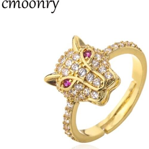 Cmoonry Rings With Cubic Zirkonia For Women