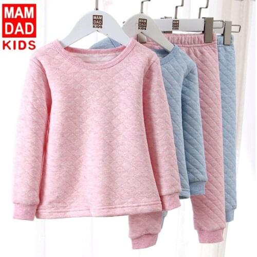Kids Pajamas Sets Baby Boys Cotton Thick Pullover Pants 2pcs Girls Warm Homewear Suits 2020 Winter Childrens Sleepwear Set New