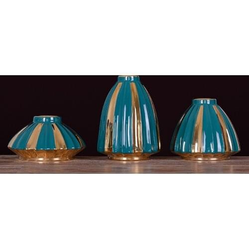 Jingdezhen Ceramic Flower Mirror European Style Hotel Bedroom Model Room Decoration Gilded Vase Mdesign Home Decor Trends