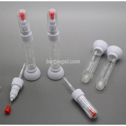 Kimcci 10pcs Nail Art Dotted Pen +Drawing Pen Nail Art Tool 2 IN 1 Needle Brush Dual-use Nail Polish Pen Empty Bottle